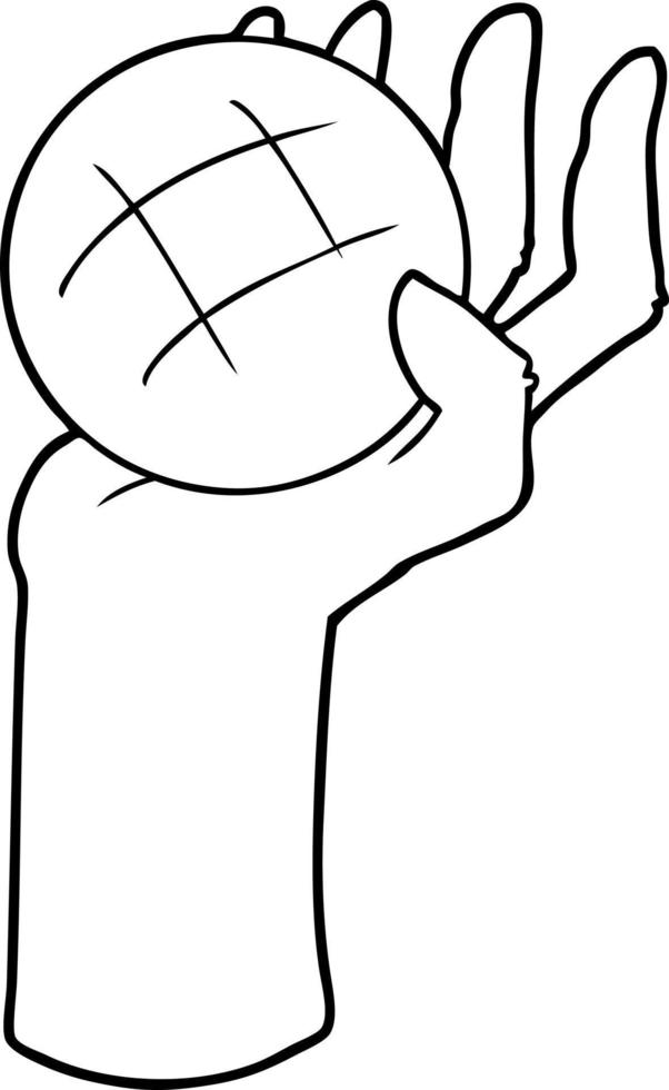 cartoon hand throwing ball 12385274 Vector Art at Vecteezy