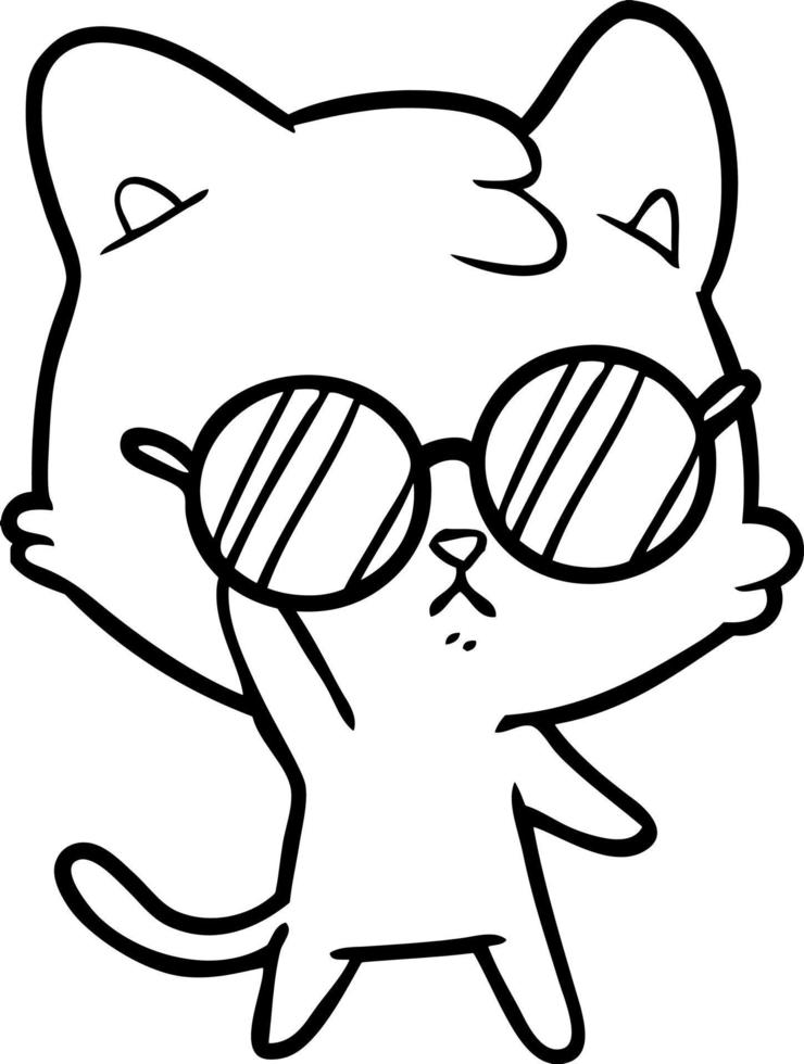 bored cartoon cat vector