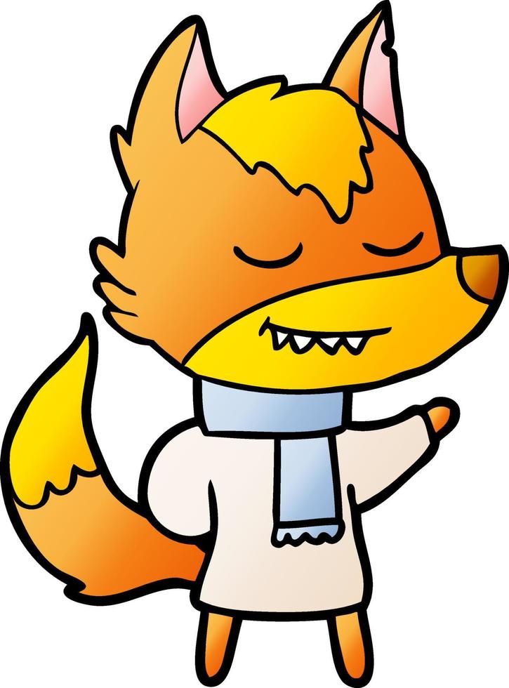 fox cartoon character vector