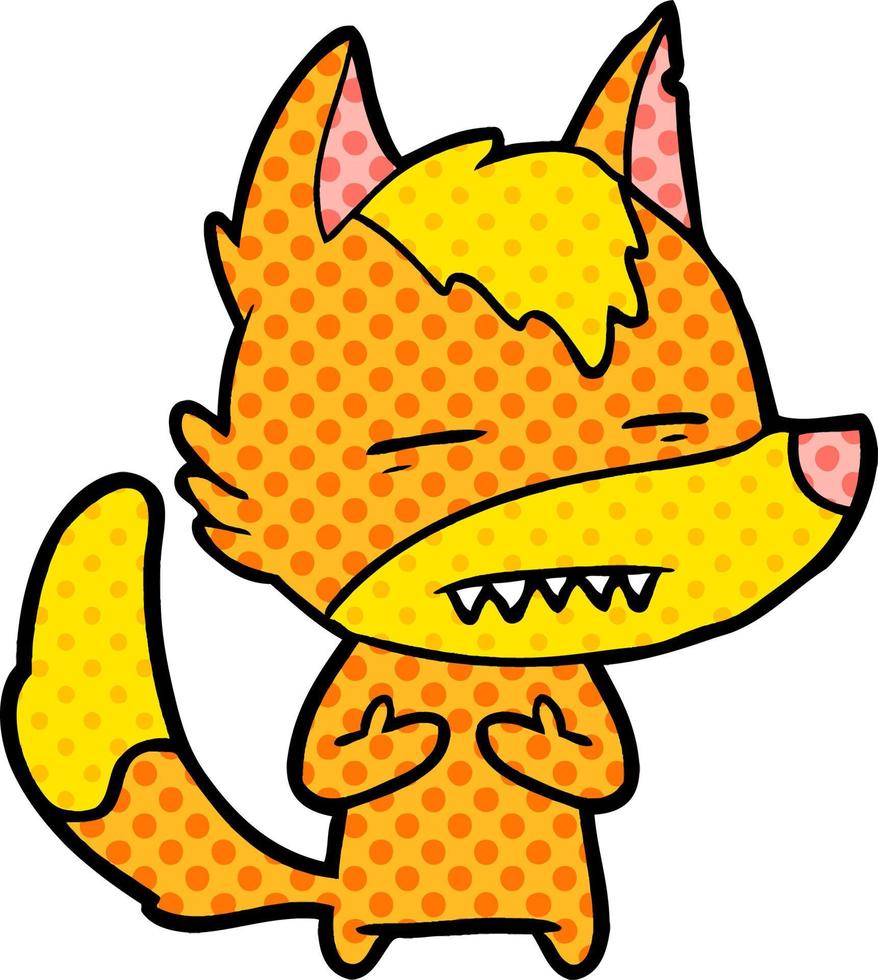 fox cartoon character vector