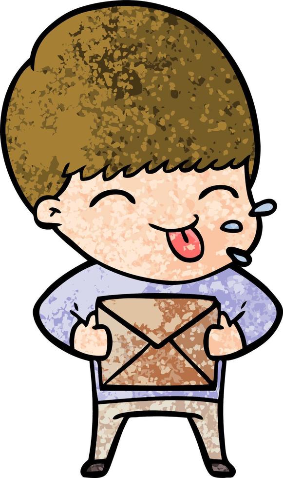 happy cartoon boy vector