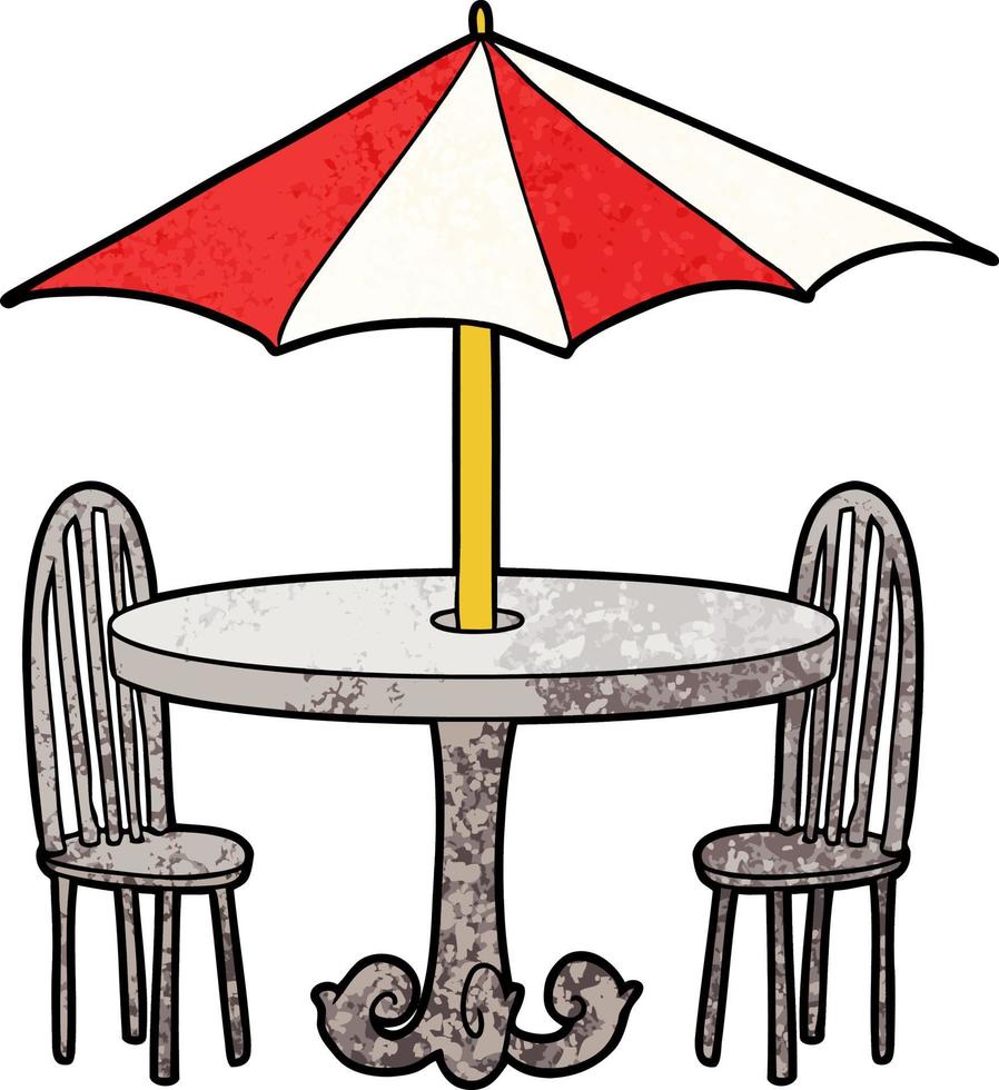 cartoon cafe table vector