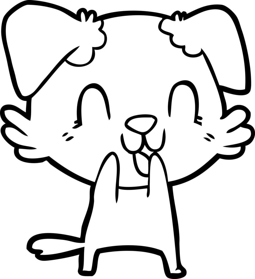 laughing cartoon dog vector
