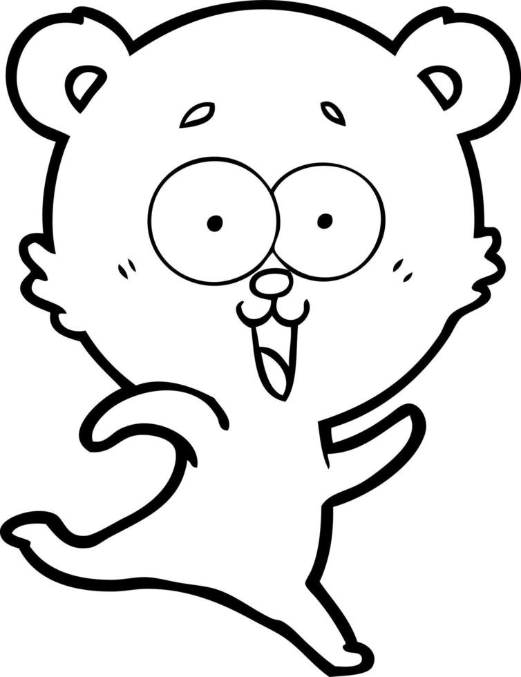 laughing teddy  bear cartoon vector