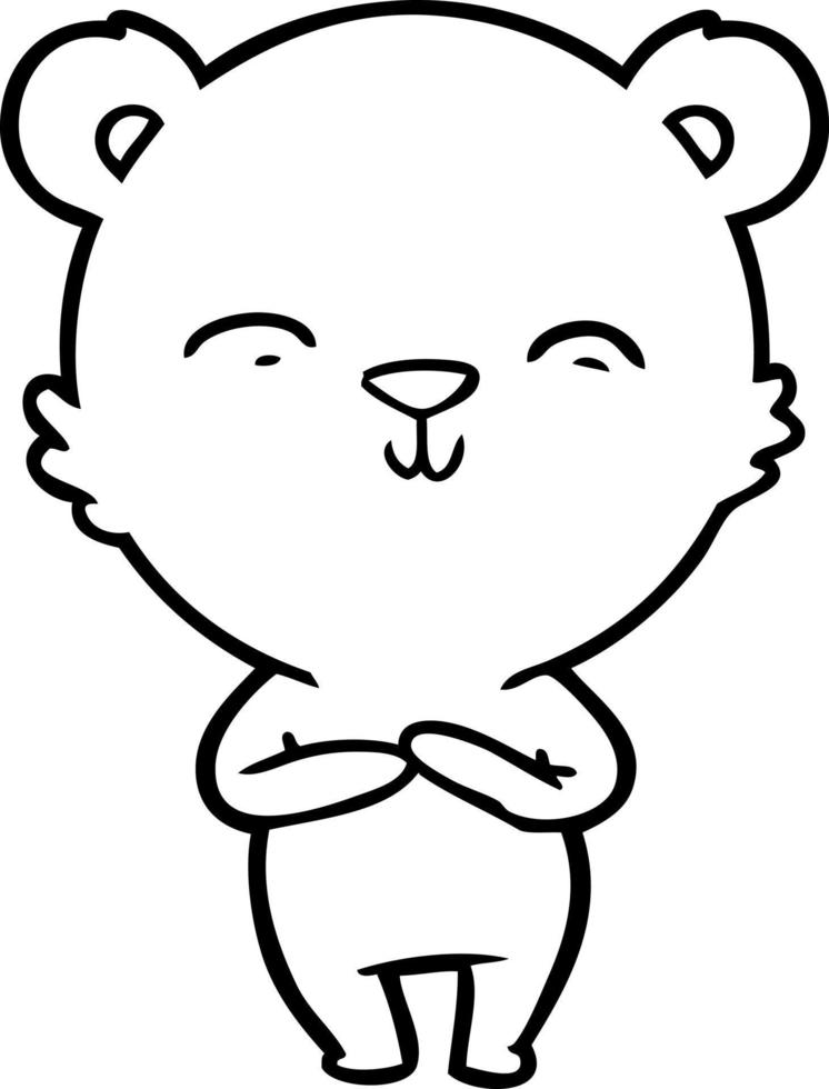 happy cartoon bear vector