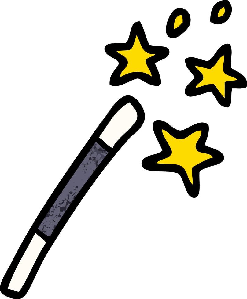 cartoon magic wand vector