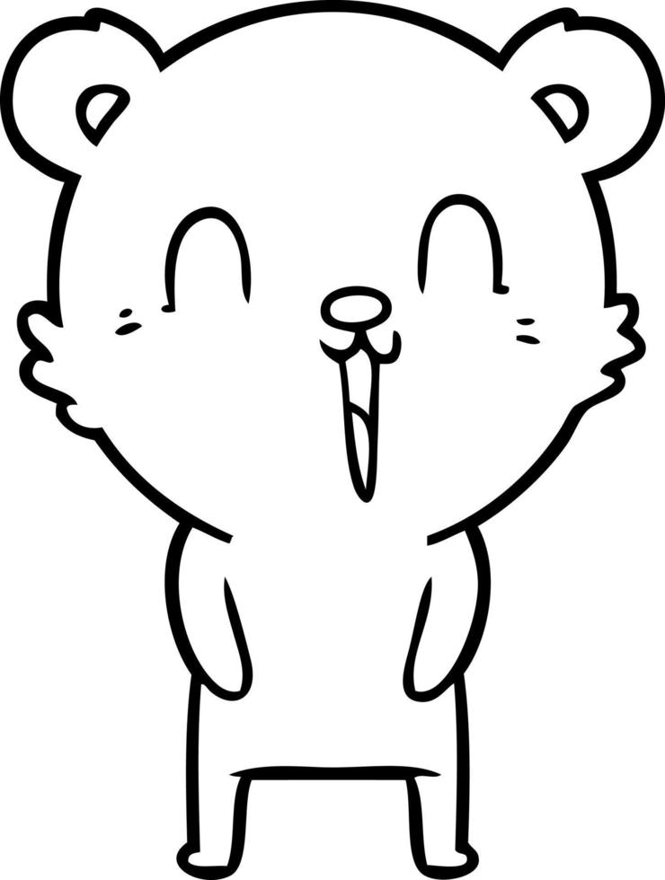 happy cartoon bear vector