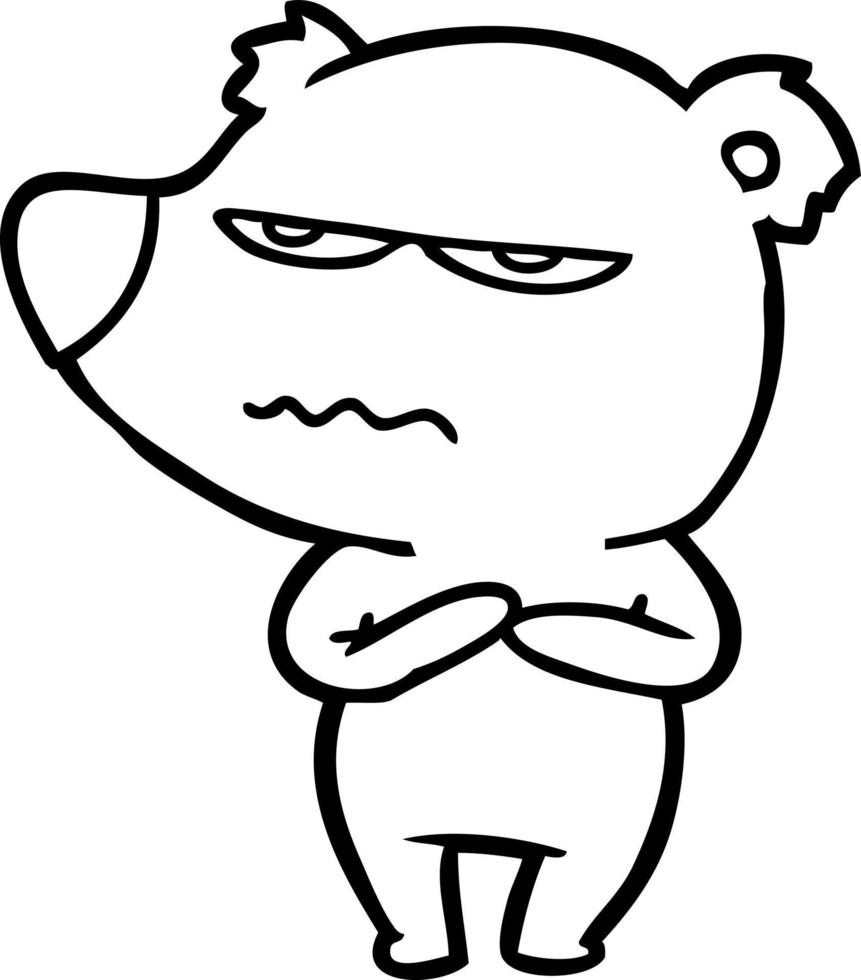 angry bear cartoon vector