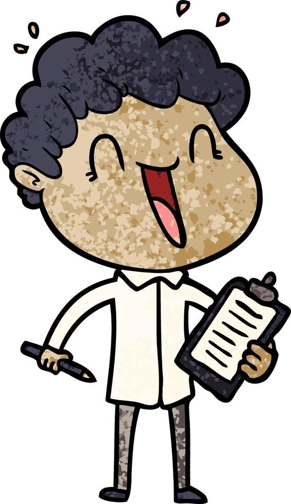 hombre feliz de dibujos animados vector