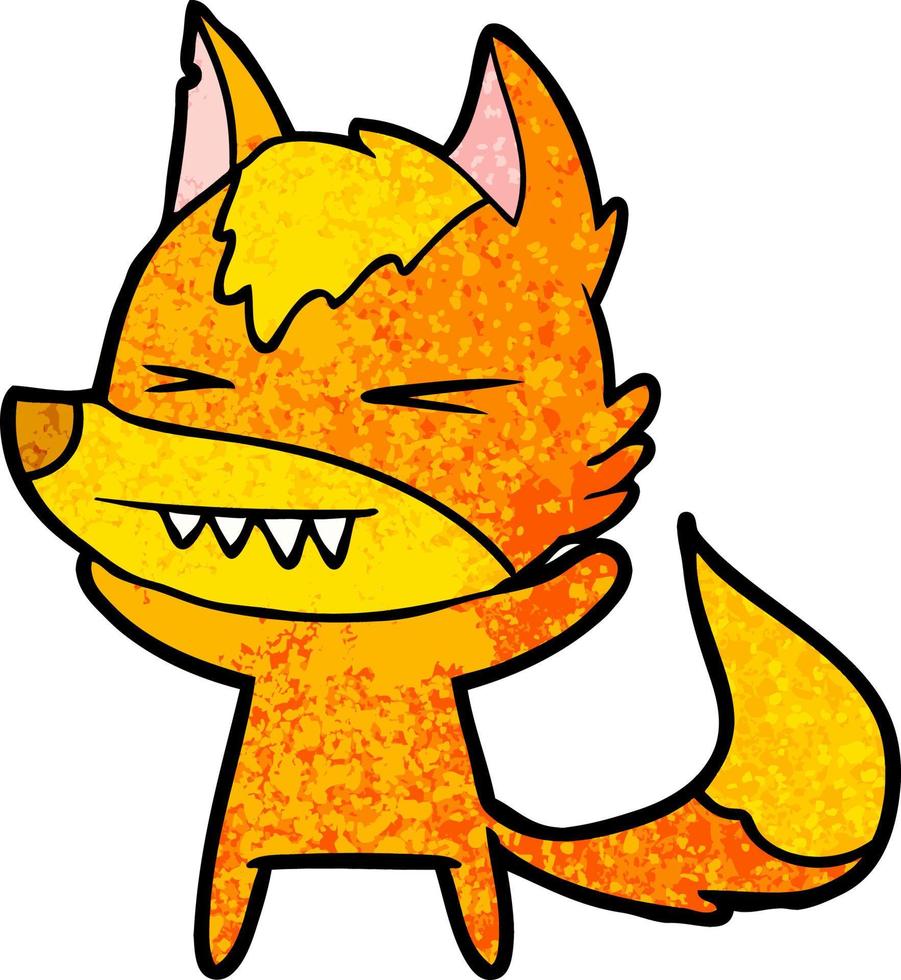 fox cartoon character vector