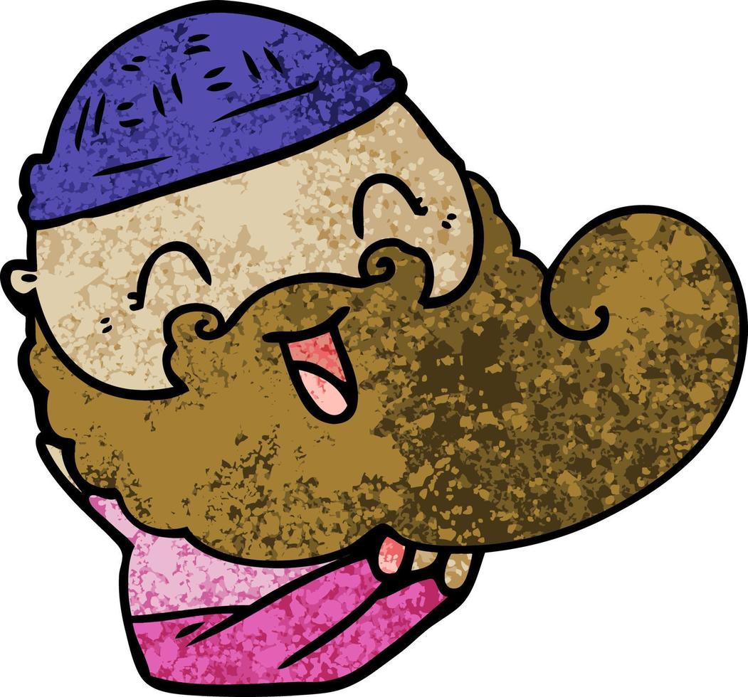happy bearded man vector