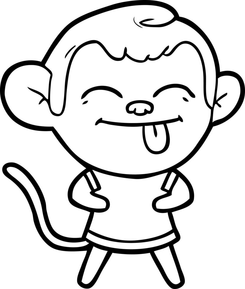 funny cartoon monkey vector