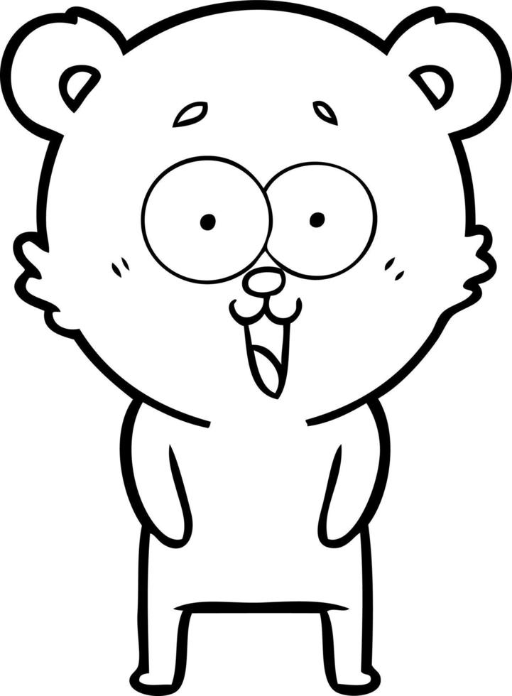 laughing teddy  bear cartoon vector