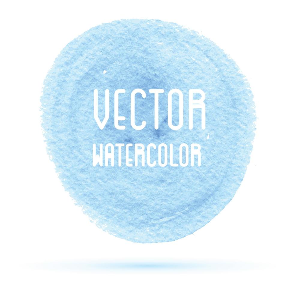 Blue watercolor stain isolated on white background. vector