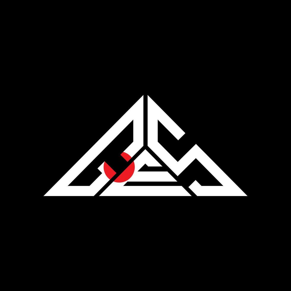 GES letter logo creative design with vector graphic, GES simple and modern logo in triangle shape.
