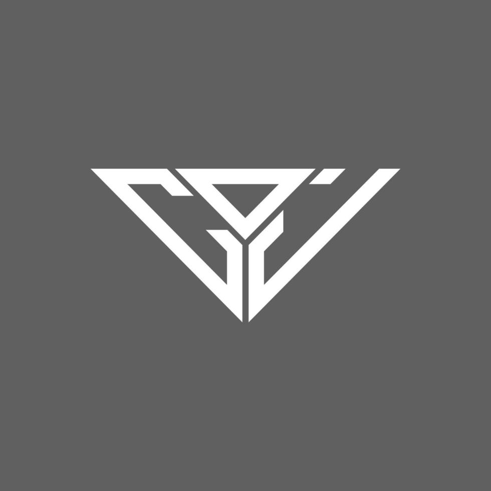 Diseño creativo del logotipo de la letra cdj con gráfico vectorial, logotipo simple y moderno de cdj en forma de triángulo. vector