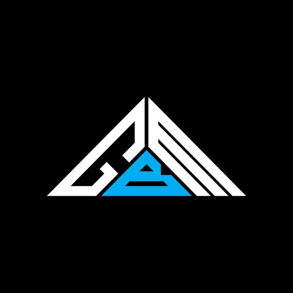 GBM letter logo creative design with vector graphic, GBM simple and modern logo in triangle shape.