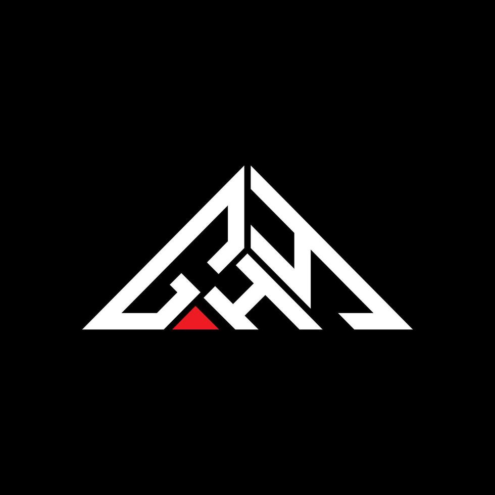 GHY letter logo creative design with vector graphic, GHY simple and modern logo in triangle shape.