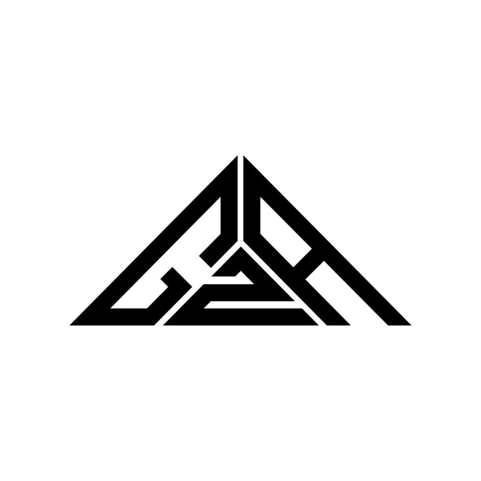 Diseño creativo del logotipo de la letra gza con gráfico vectorial, logotipo simple y moderno de gza en forma de triángulo. vector