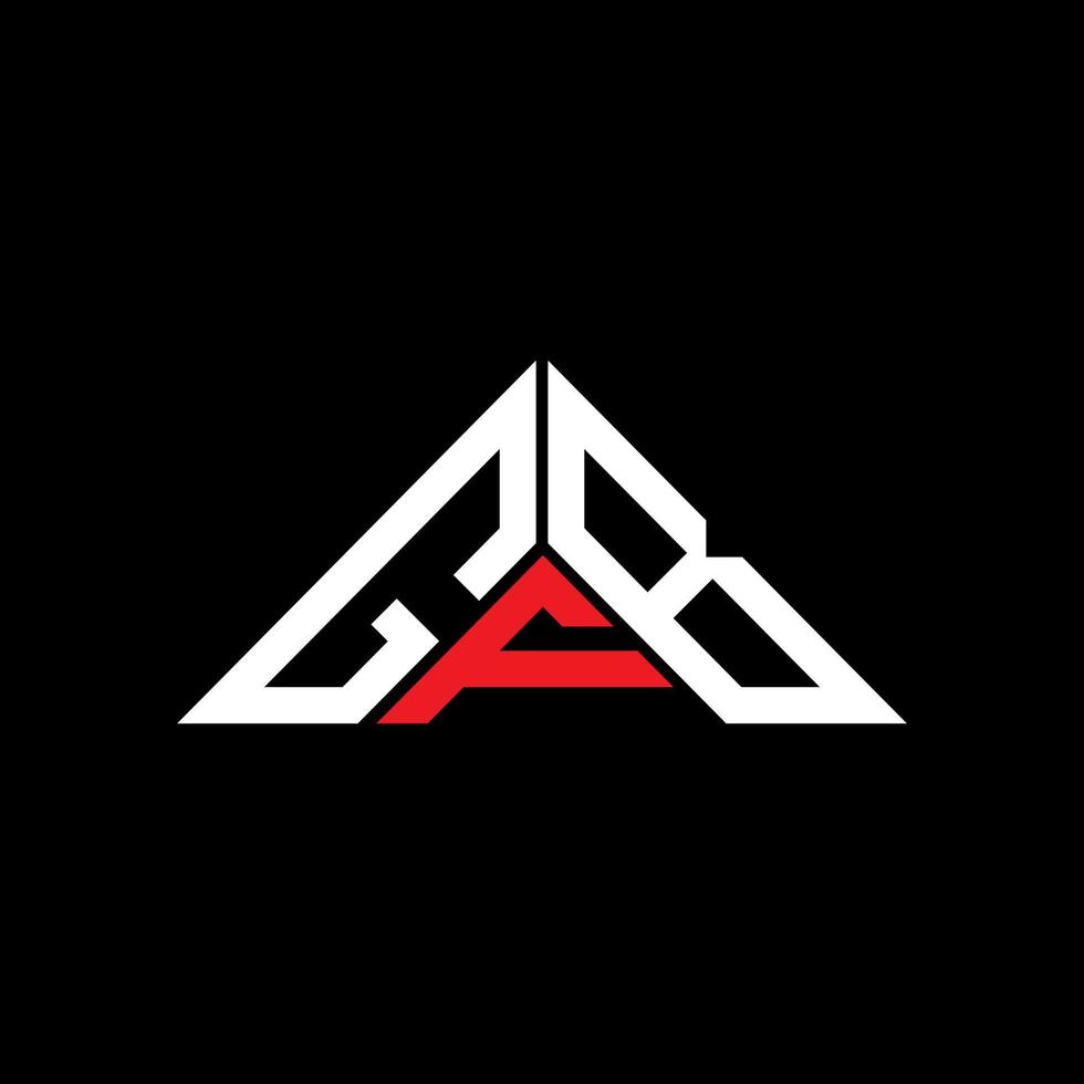 GFB letter logo creative design with vector graphic, GFB simple and modern logo in triangle shape.