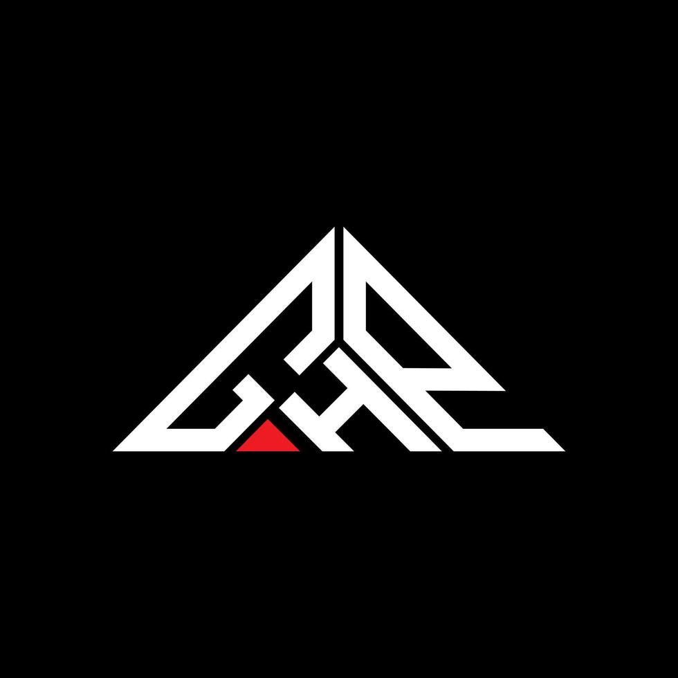 GHP letter logo creative design with vector graphic, GHP simple and modern logo in triangle shape.