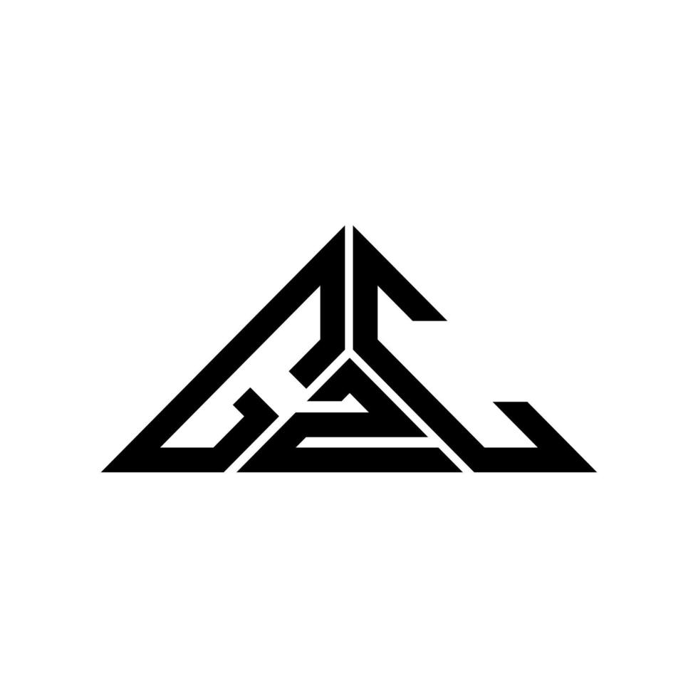 Diseño creativo del logotipo de la letra gzc con gráfico vectorial, logotipo simple y moderno de gzc en forma de triángulo. vector