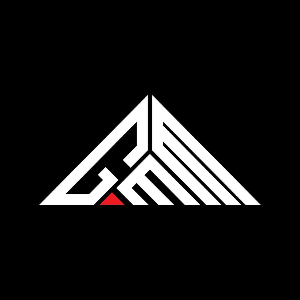 GMM letter logo creative design with vector graphic, GMM simple and modern logo in triangle shape.