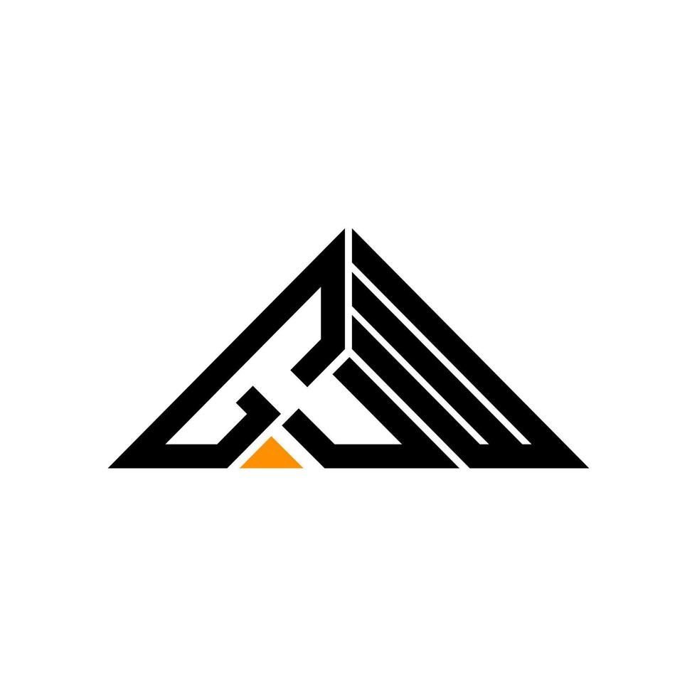 diseño creativo del logotipo de la letra gw con gráfico vectorial, logotipo simple y moderno de gw en forma de triángulo. vector