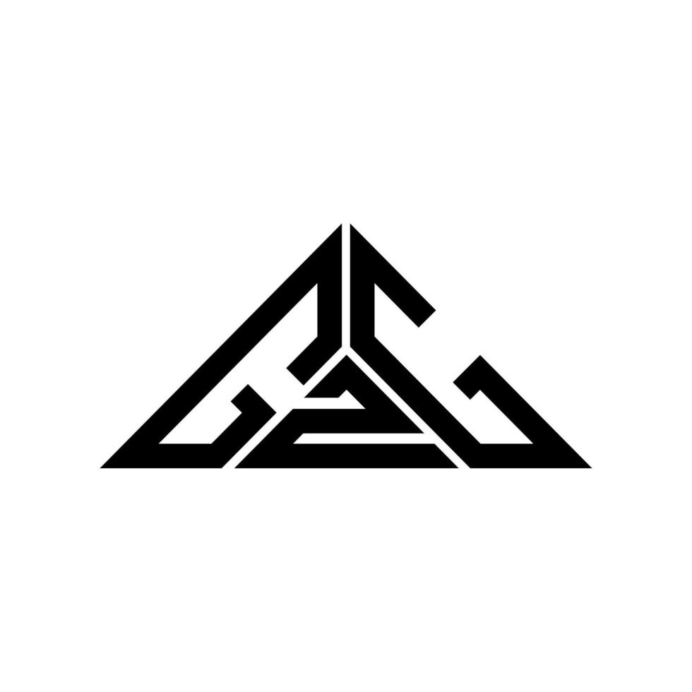 Diseño creativo del logotipo de letra gzg con gráfico vectorial, logotipo simple y moderno de gzg en forma de triángulo. vector