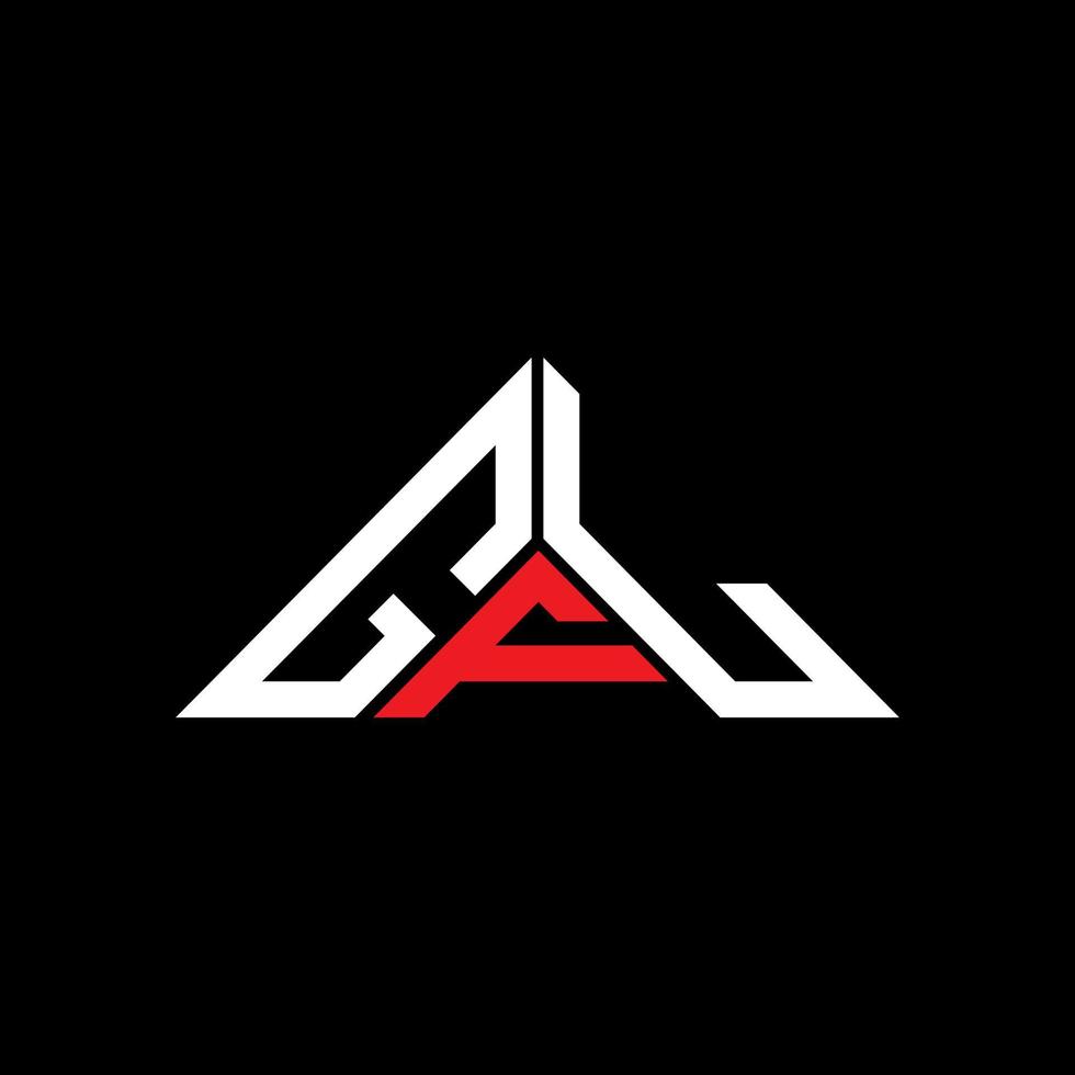 GFL letter logo creative design with vector graphic, GFL simple and modern logo in triangle shape.
