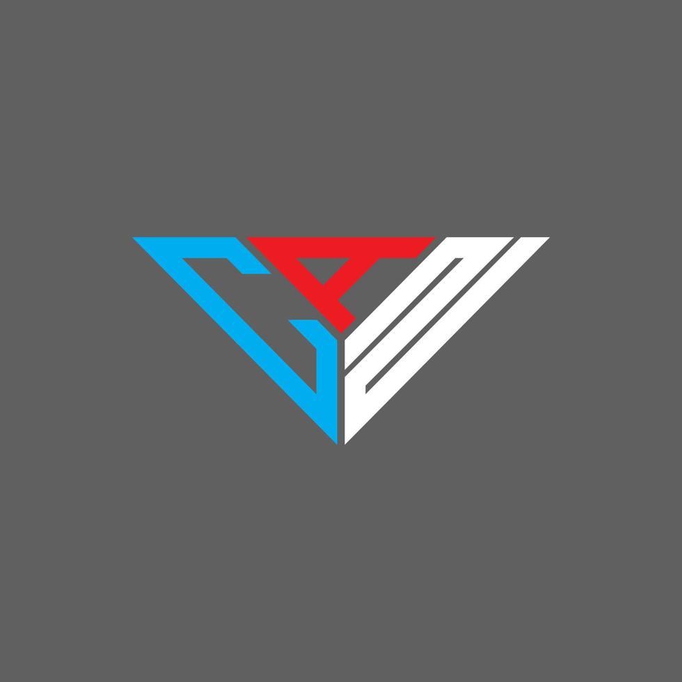 diseño creativo del logotipo de la carta con gráfico vectorial, logotipo simple y moderno en forma de triángulo. vector