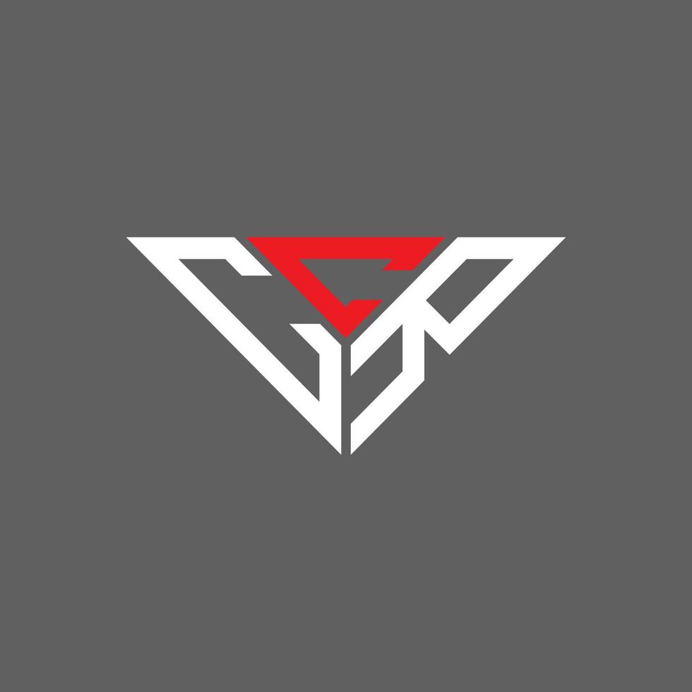 diseño creativo del logotipo de la letra ccr con gráfico vectorial, logotipo simple y moderno de ccr en forma de triángulo. vector