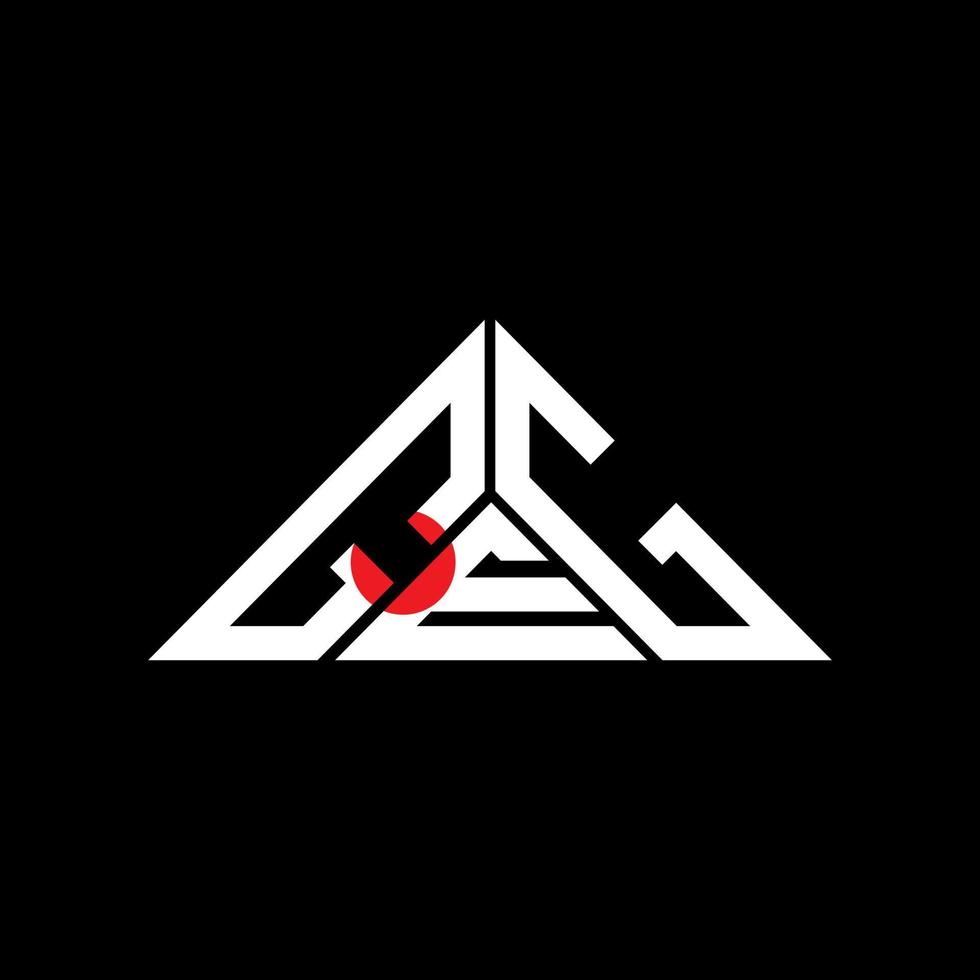 GEG letter logo creative design with vector graphic, GEG simple and modern logo in triangle shape.