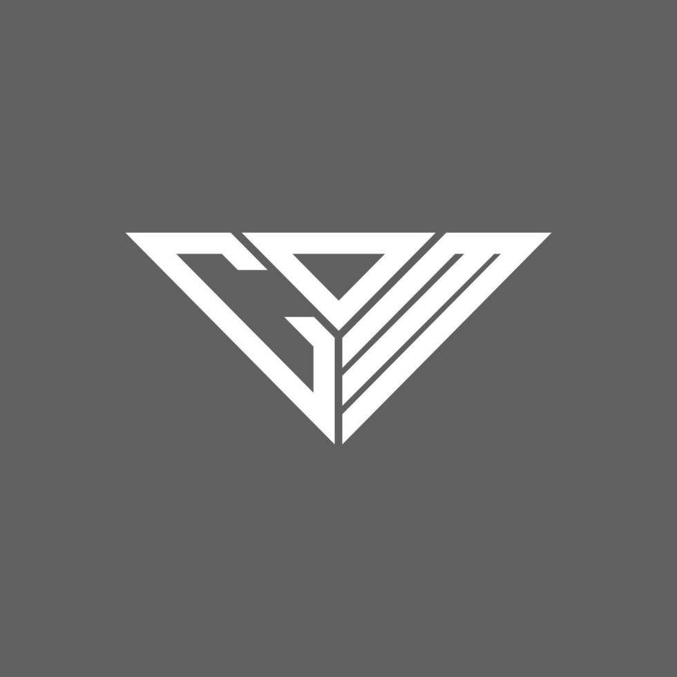 diseño creativo del logotipo de la letra cdm con gráfico vectorial, logotipo simple y moderno de cdm en forma de triángulo. vector