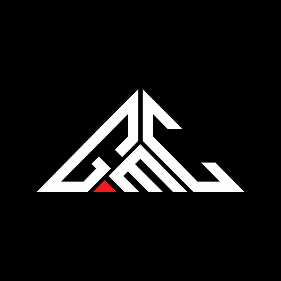 GMC letter logo creative design with vector graphic, GMC simple and modern logo in triangle shape.