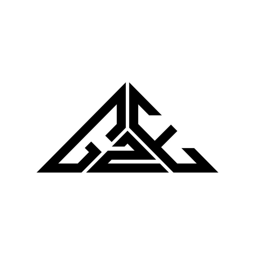 Diseño creativo del logotipo de la letra gze con gráfico vectorial, logotipo simple y moderno de gze en forma de triángulo. vector