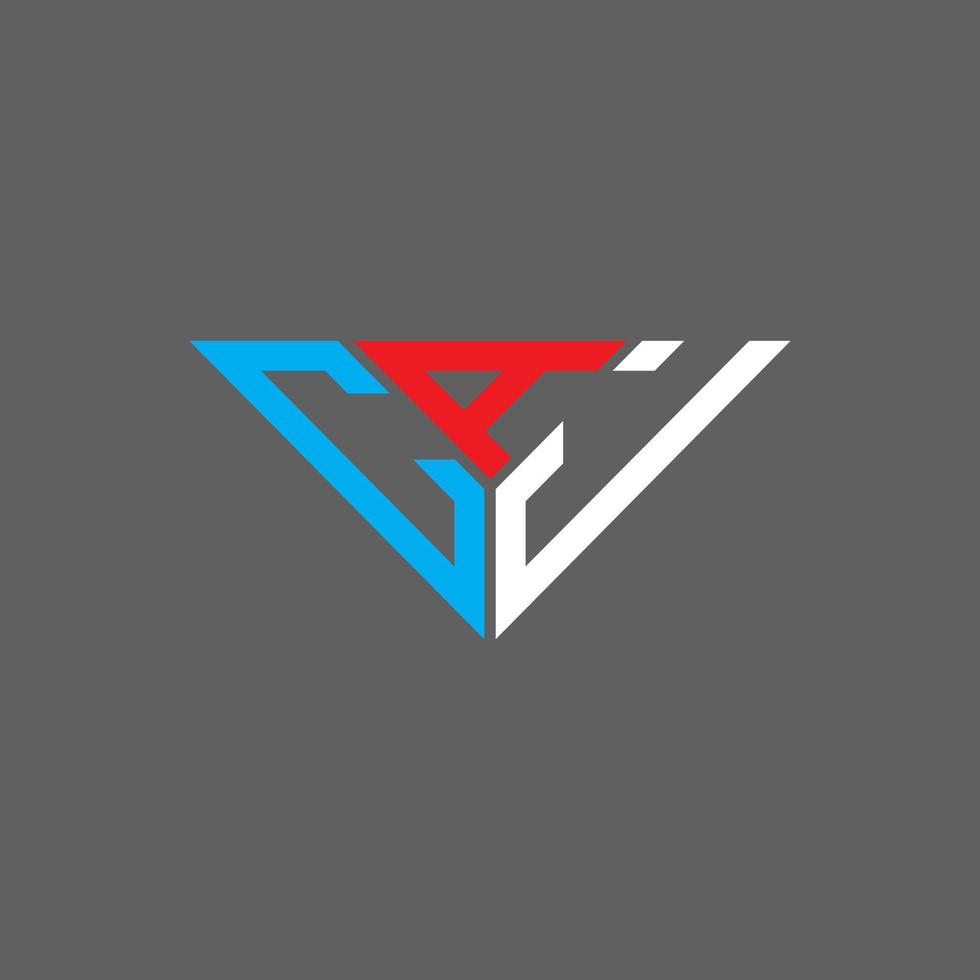 diseño creativo del logotipo de la letra caj con gráfico vectorial, logotipo simple y moderno de caj en forma de triángulo. vector