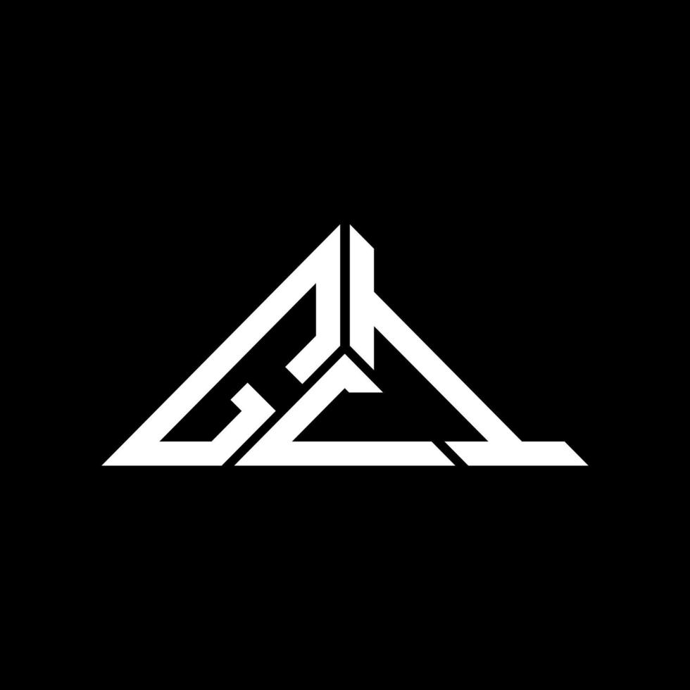 GCI letter logo creative design with vector graphic, GCI simple and modern logo in triangle shape.