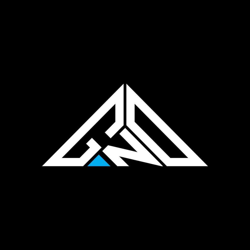 GND letter logo creative design with vector graphic, GND simple and modern logo in triangle shape.