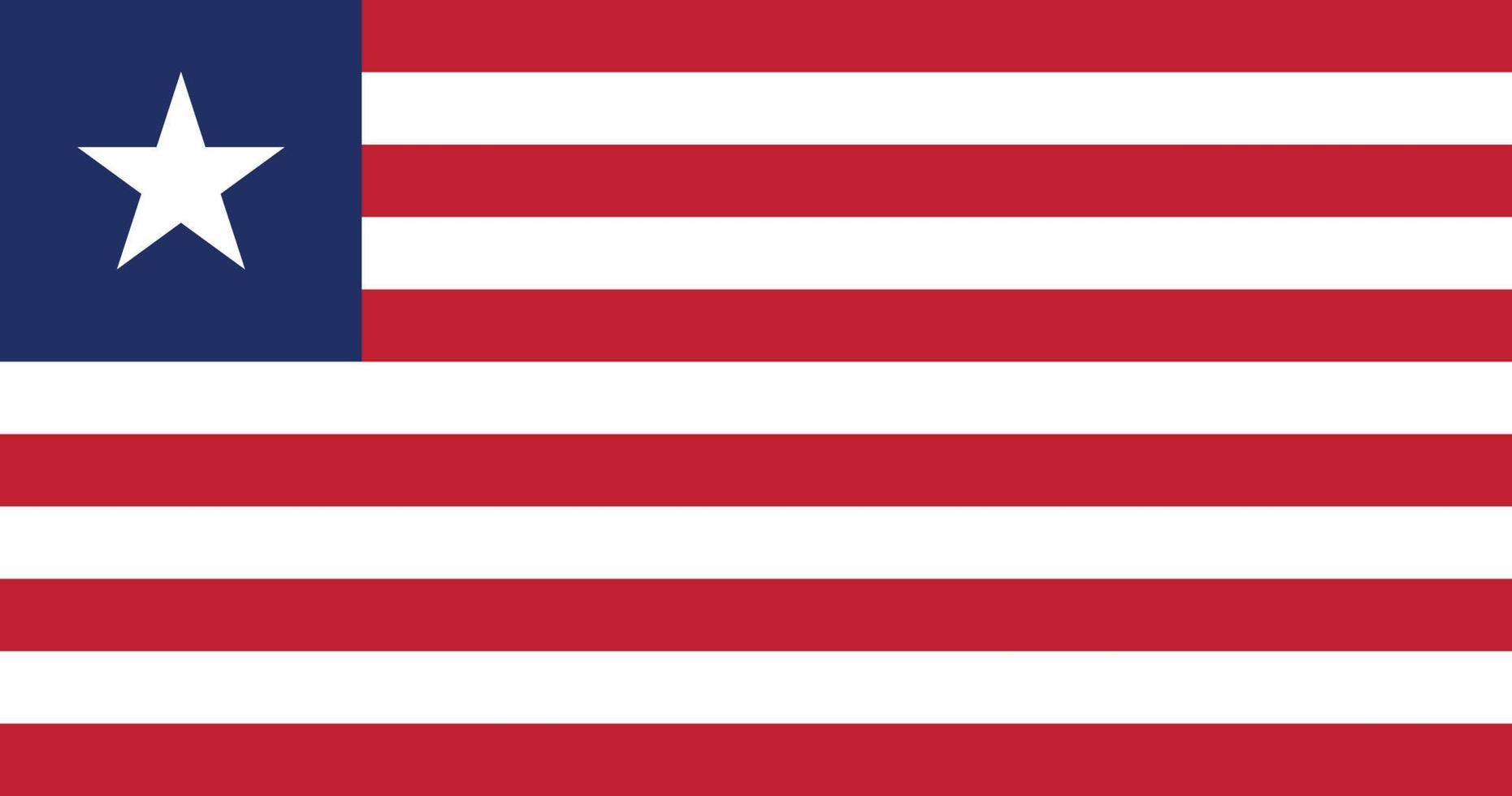 The national flag of Liberia vector illustration. Flag of the Republic of Liberia with official color and accurate proportion. Civil and state ensign