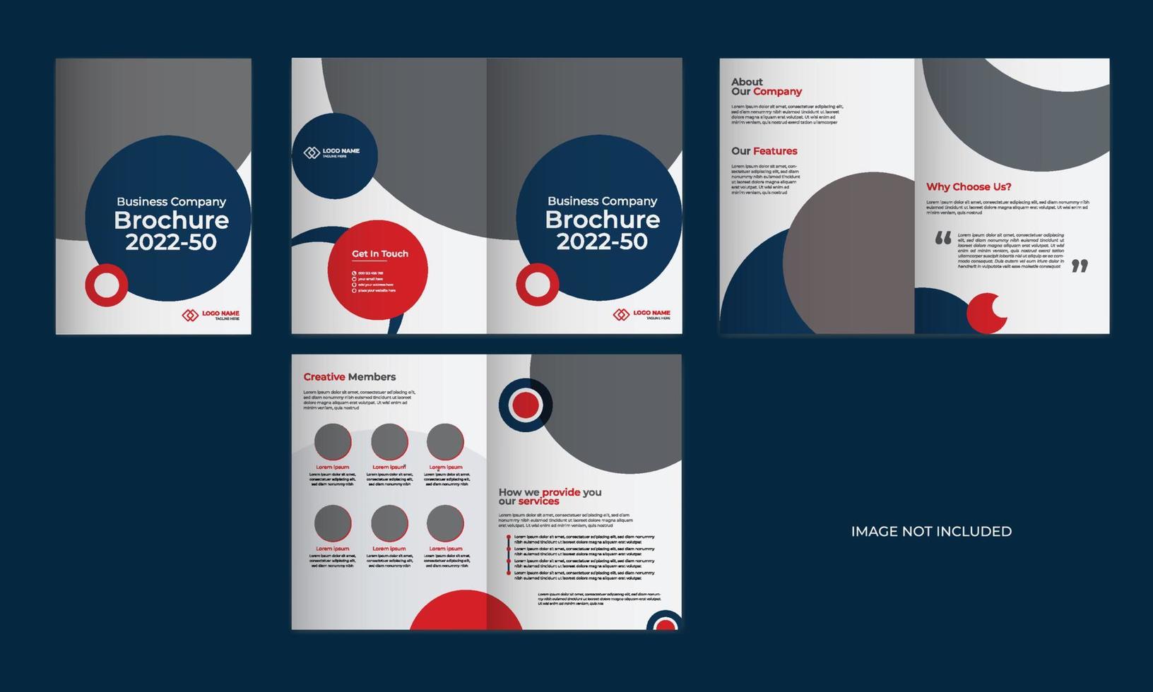 Business brochure template, company profile layout, catalog and annual template design vector