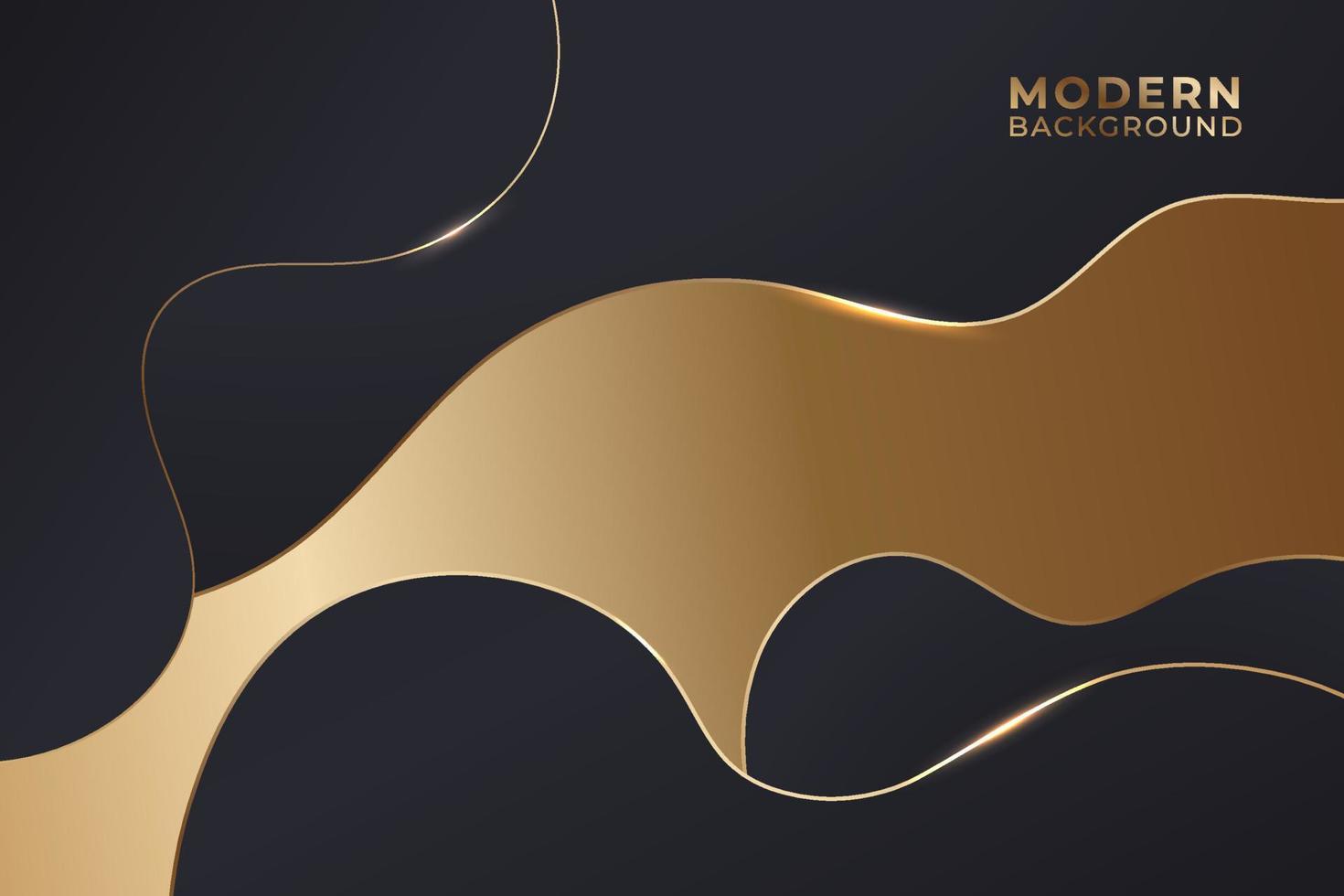 Gold gradient abstract background for banner, cover, poster, wallpaper or etc. Dynamic shape modern style. vector