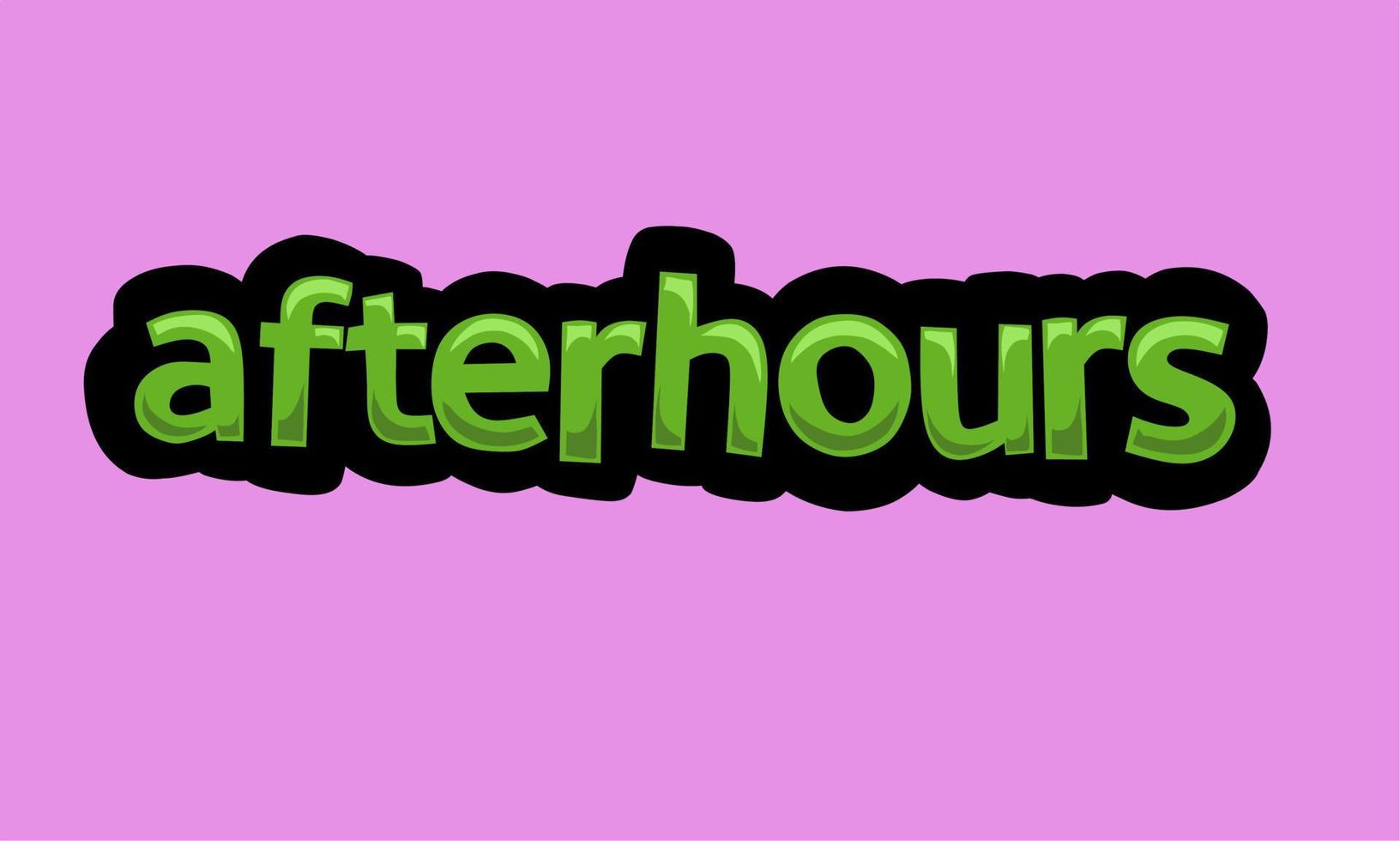 AFTERHOURS writing vector design on a pink background