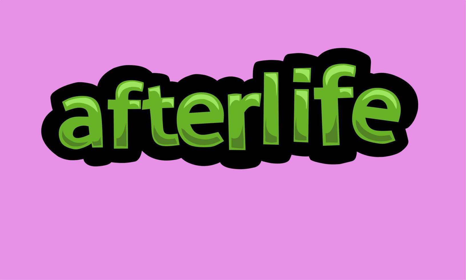 AFTERLIFE writing vector design on a pink background