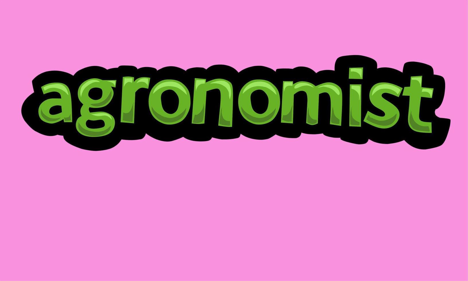 AGRONOMIST writing vector design on a pink background