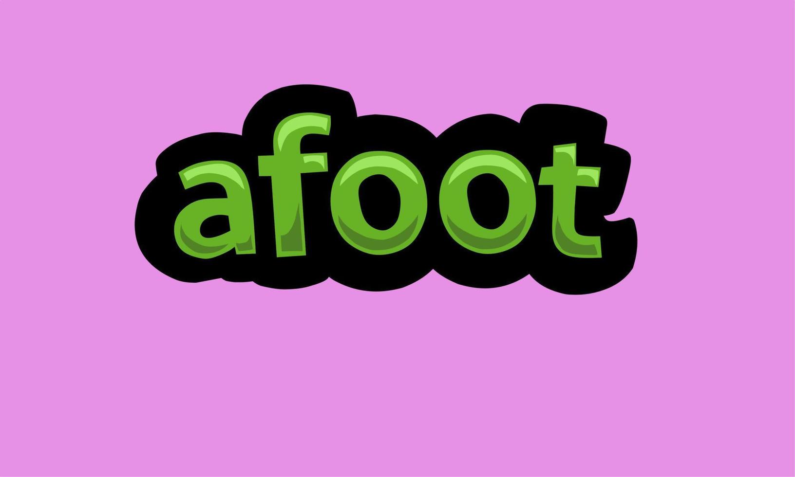 AFOOT writing vector design on a pink background