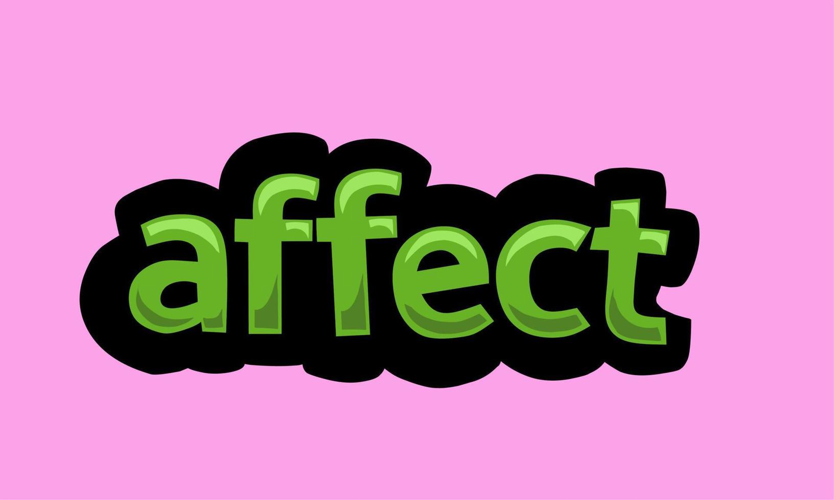 AFFECT writing vector design on a pink background