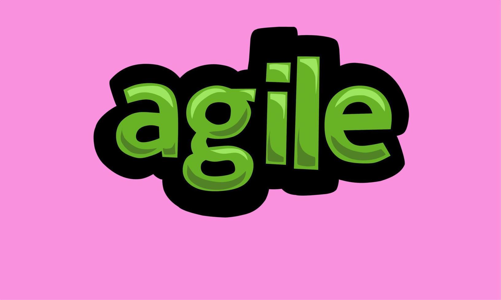 AGILE writing vector design on a pink background