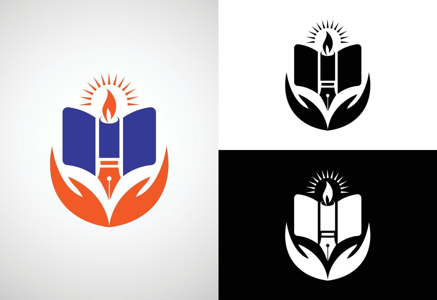 Education logo design vector template, Education and graduation logo vector illustration