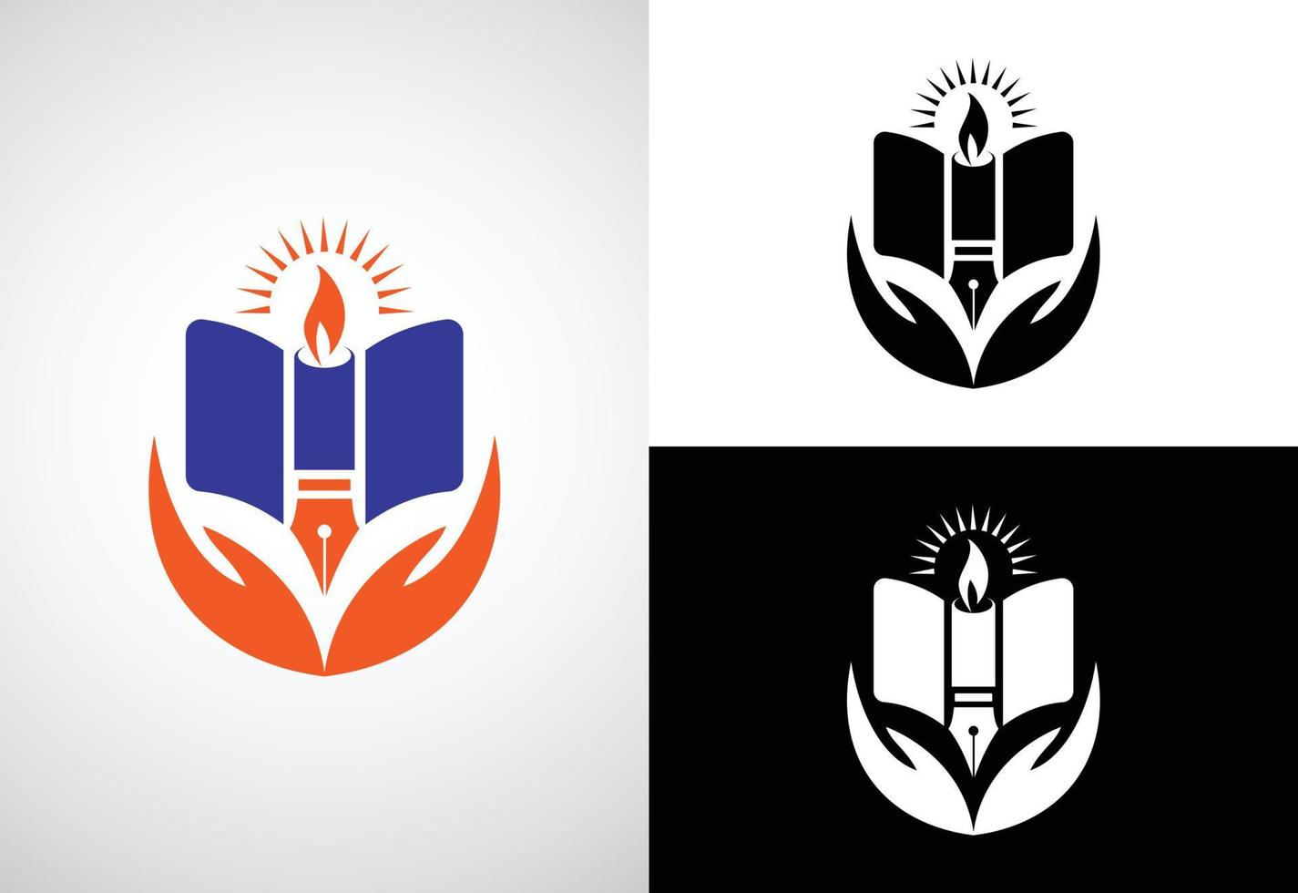 plantilla de vector de diseño de logotipo de educación, ilustración de vector de logotipo de educación y graduación